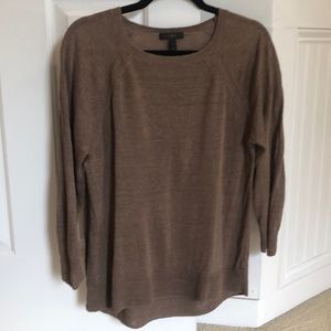 JCrew light brown three quarter length sleeve top